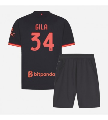 AC Milan Mario Gila #34 Replika Tredje Tröja Barn 2026-27 Kortärmad (+ Korta byxor)